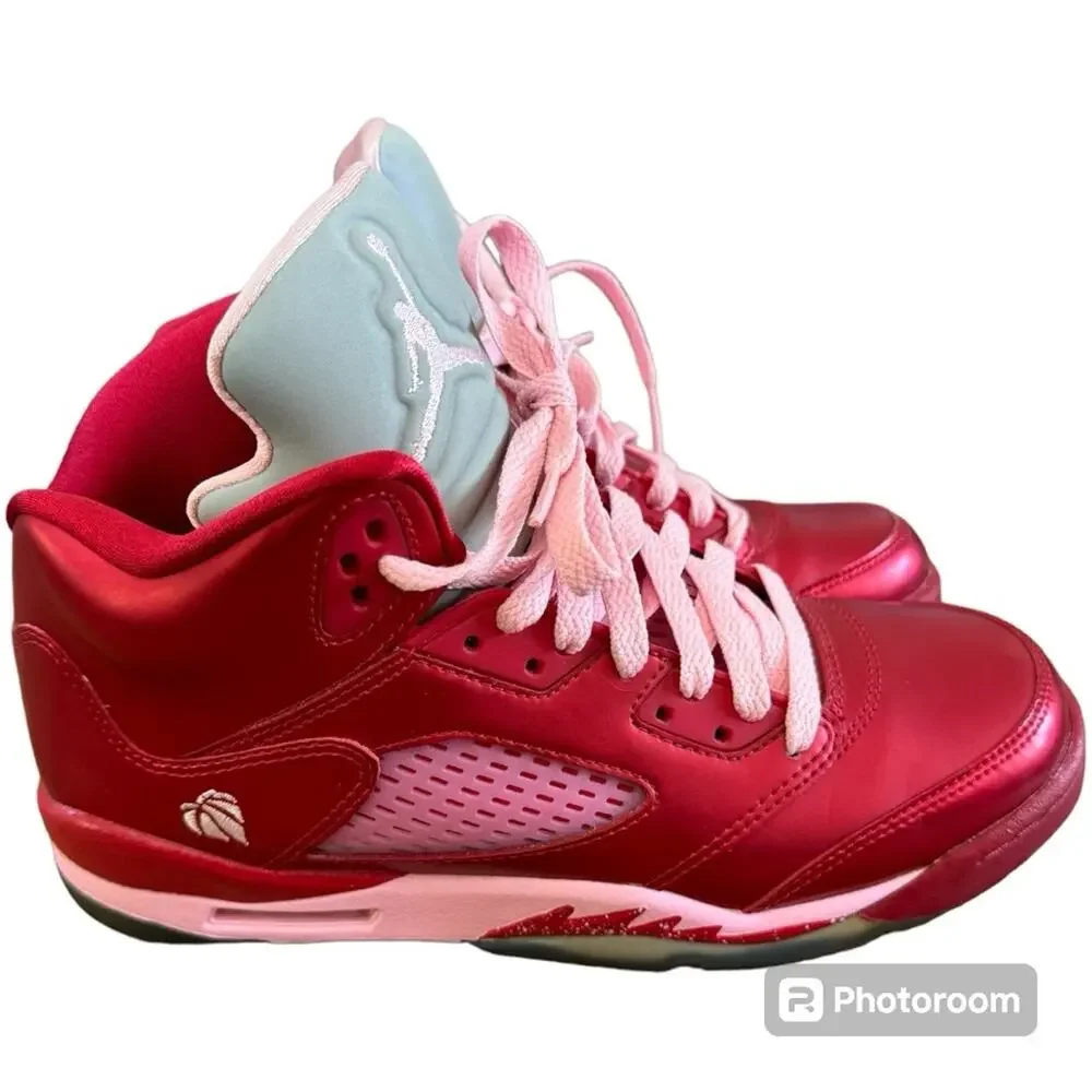 Air Jordan 5 Retro GG 'Valentines Day' Red Pink Kids Size 6.5Y 4408…